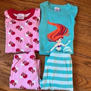 Hanna Andersson Girls 100% organic cotton pajamas- set of 2 size 5